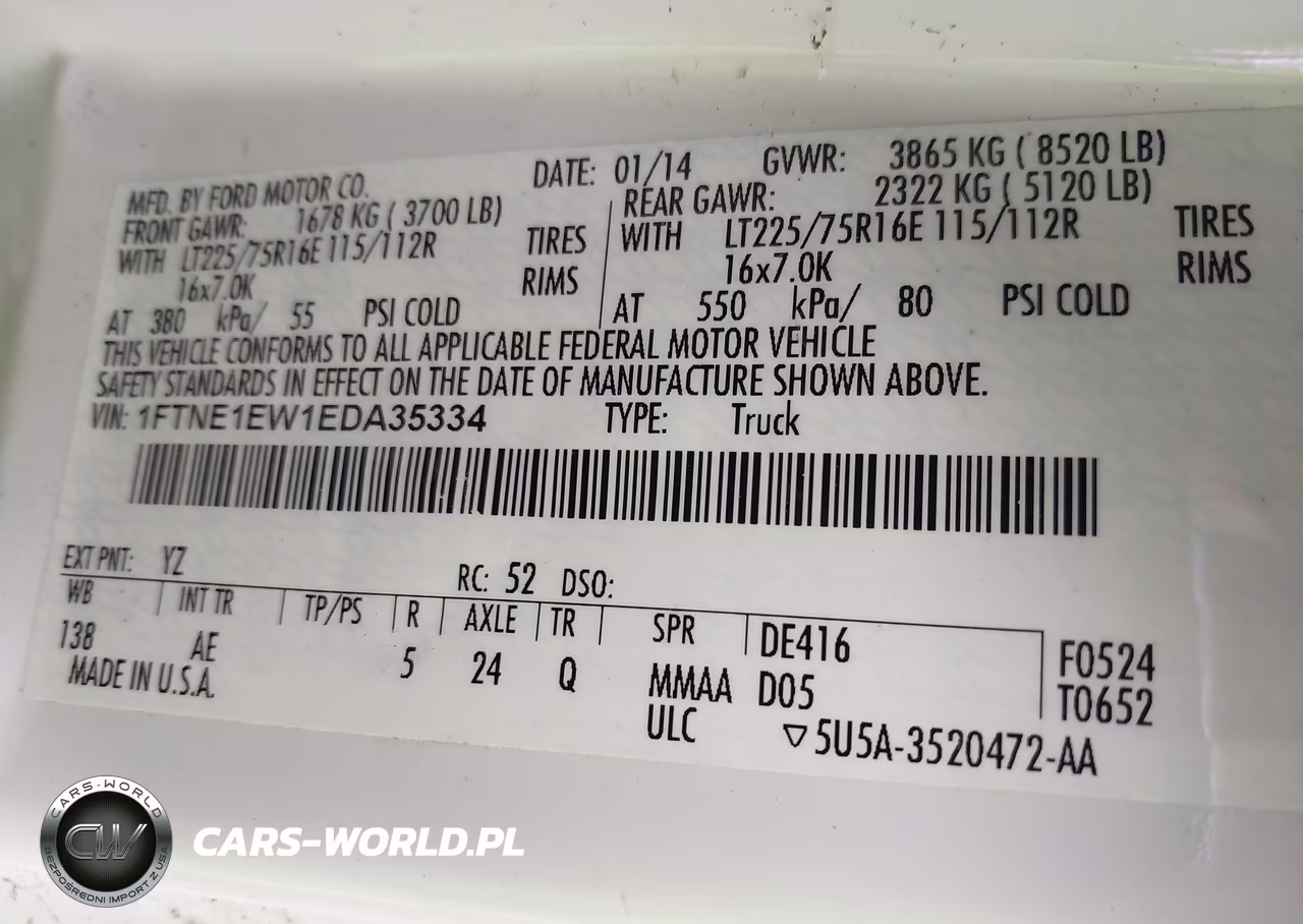 2014 Ford E-150 Commercial VIN:1FTNE1EW1EDA35334 - 9