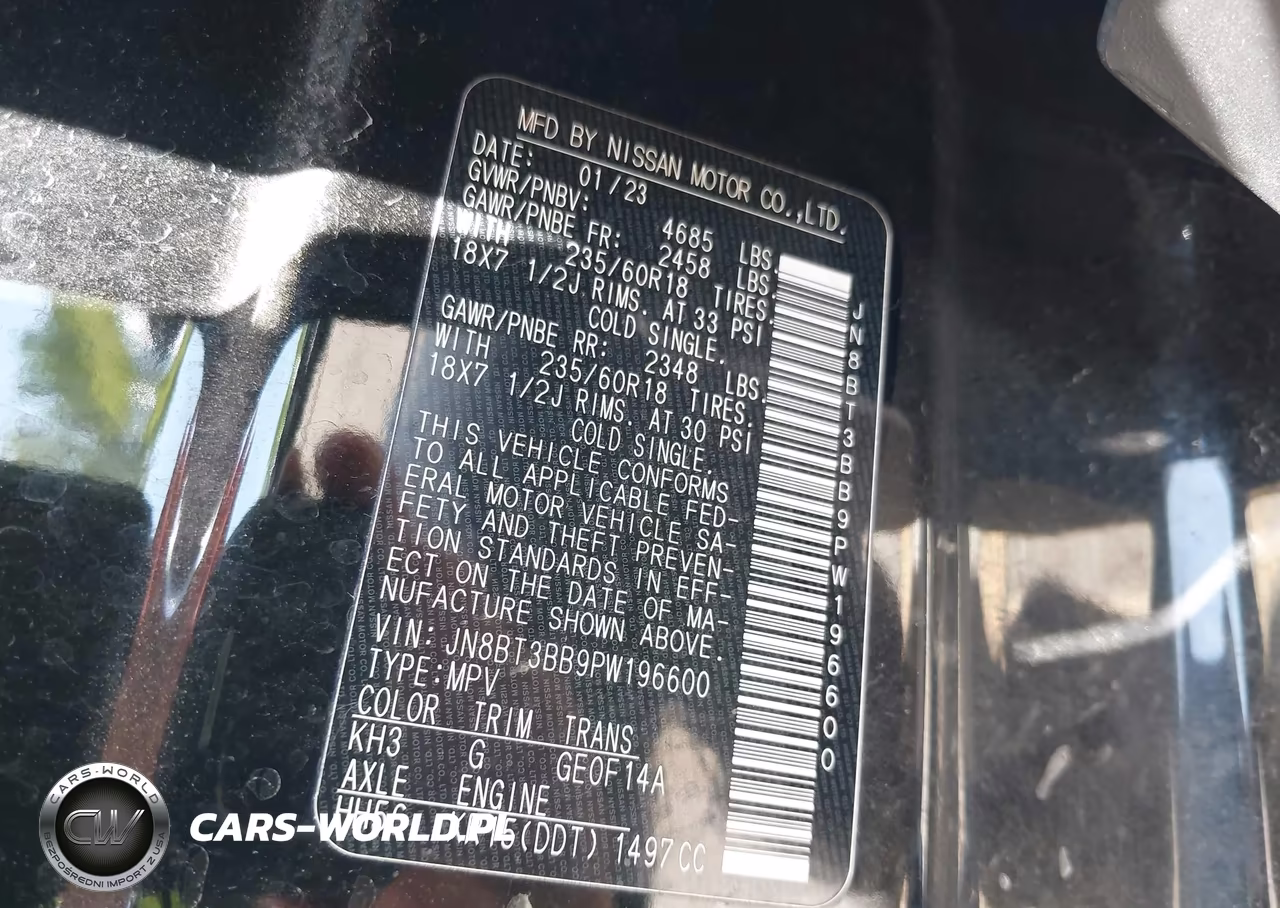 2023 Nissan Rogue Sv Intelligent Awd VIN:JN8BT3BB9PW196600 - 9