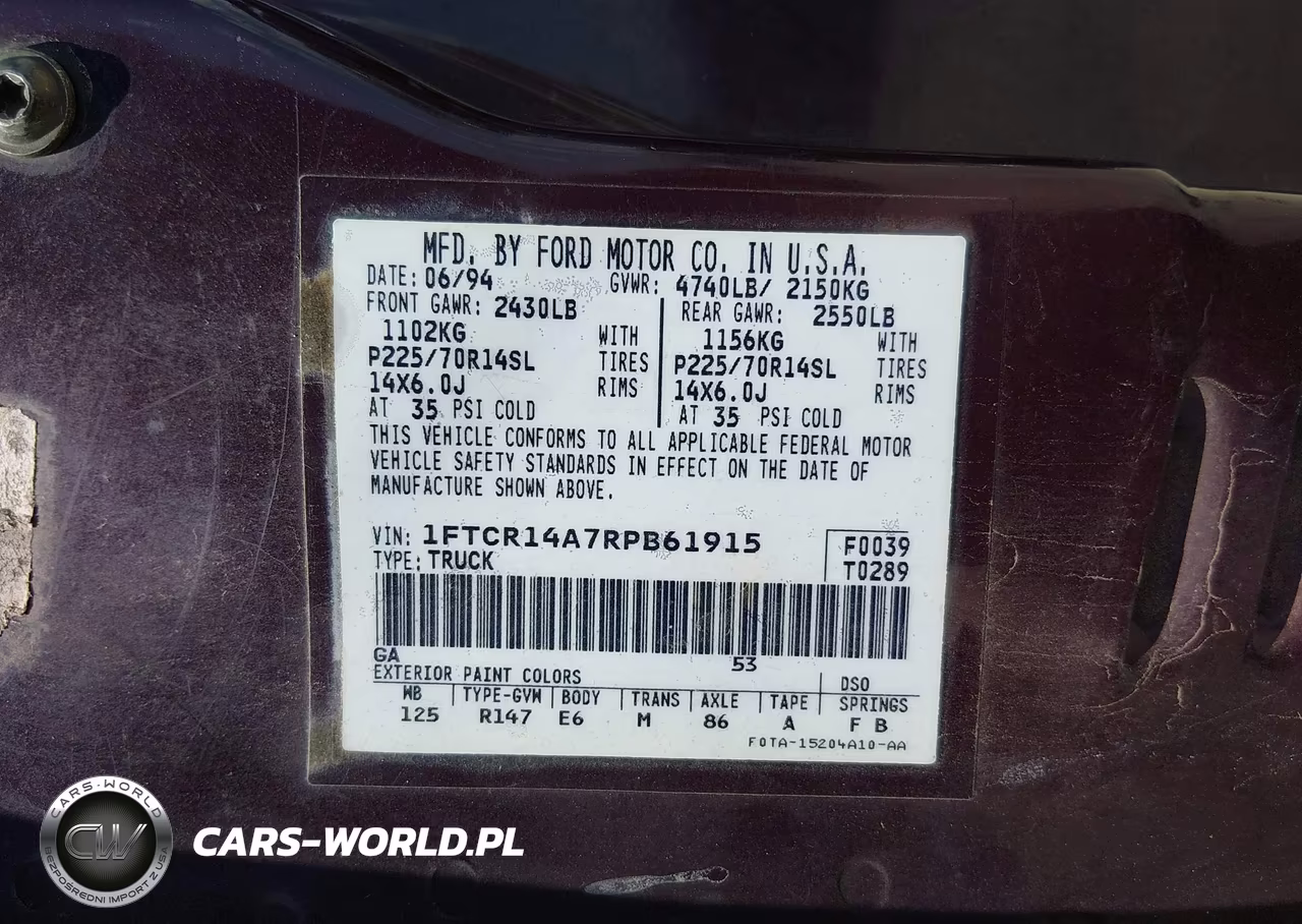 1994 Ford Ranger Super Cab VIN:1FTCR14A7RPB61915 - 9