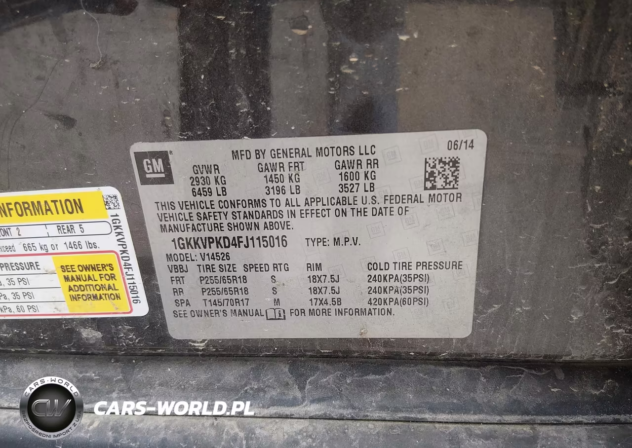 2015 GMC Acadia Sle VIN:1GKKVPKD4FJ115016 - 9
