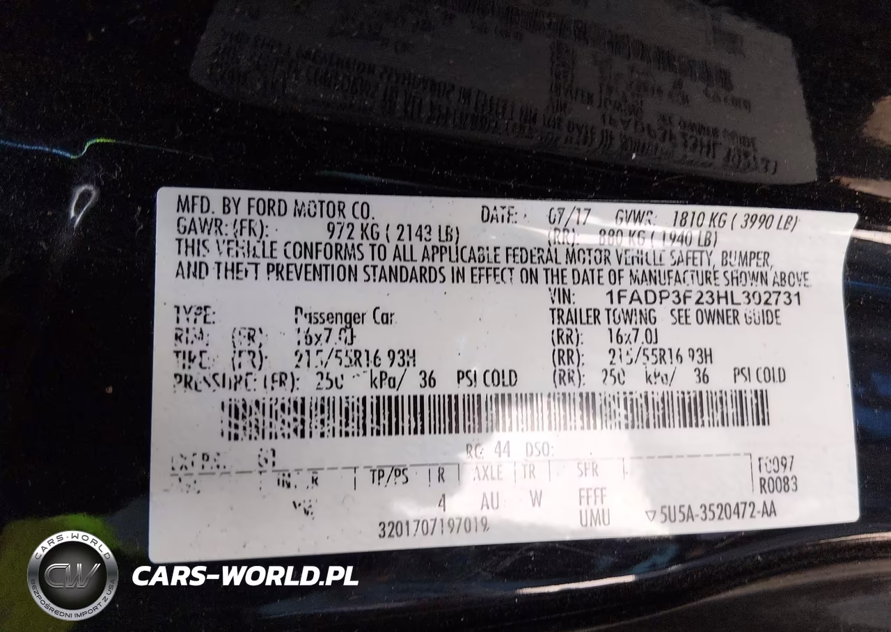2017 Ford Focus Se VIN:1FADP3F23HL302731 - 9