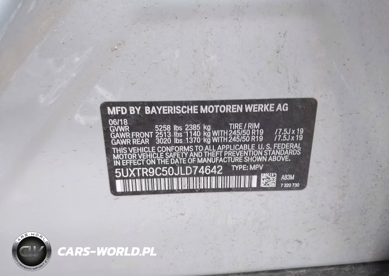 2018 BMW X3 xDrive30I VIN:5UXTR9C50JLD74642 - 9