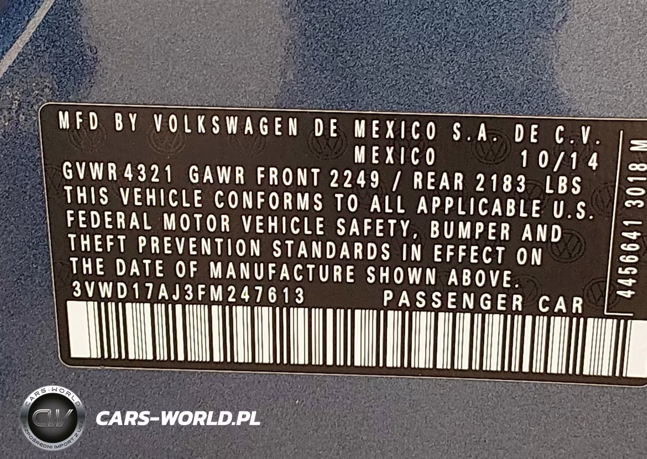 2015 Volkswagen Jetta 1.8T Se VIN:3VWD17AJ3FM247613 - 9