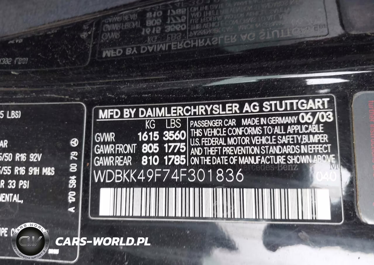 2004 Mercedes-Benz Slk 230 Kompressor VIN:WDBKK49F74F301836 - 9