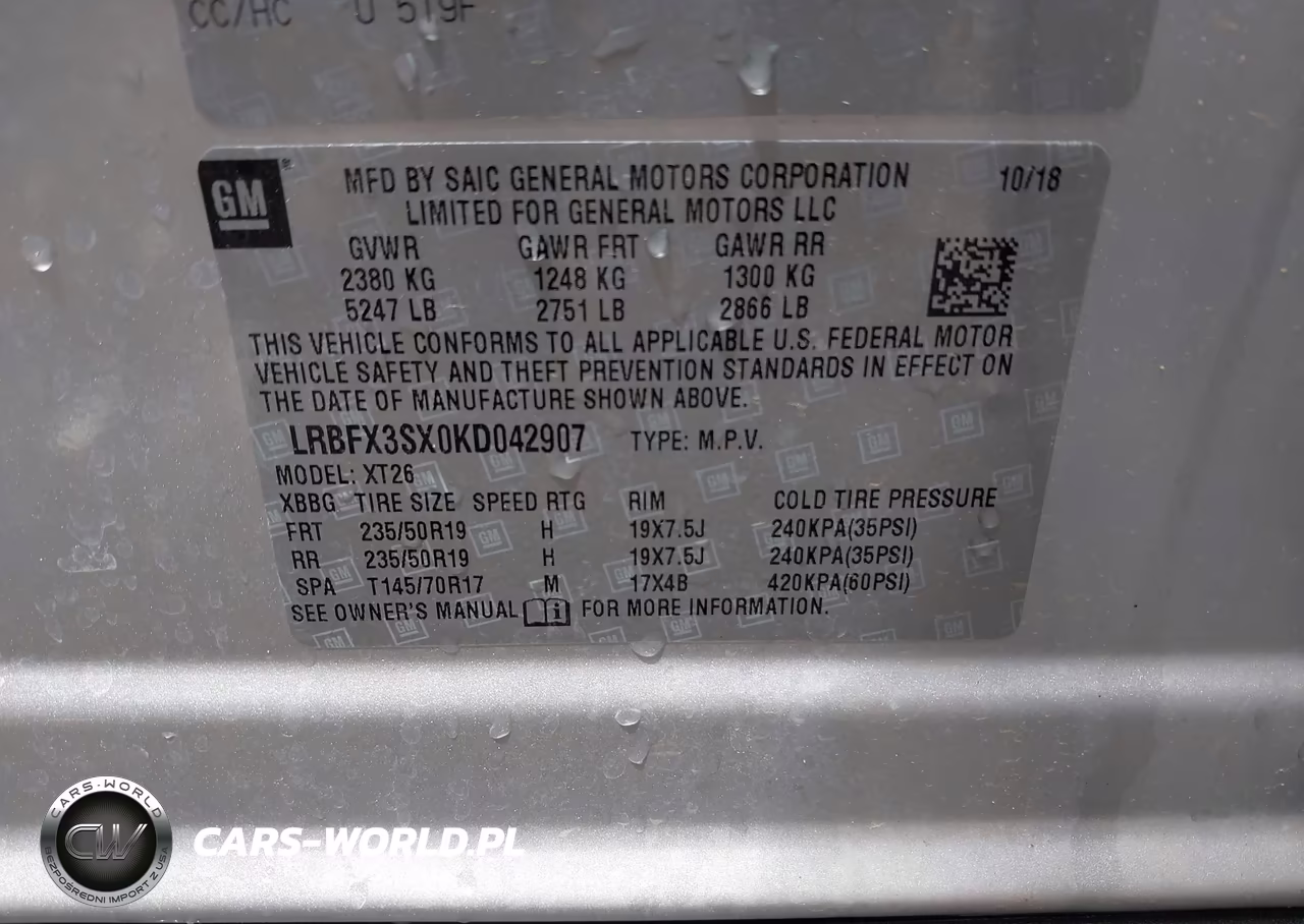 2019 Buick Envision Awd Premium I VIN:LRBFX3SX0KD042907 - 9
