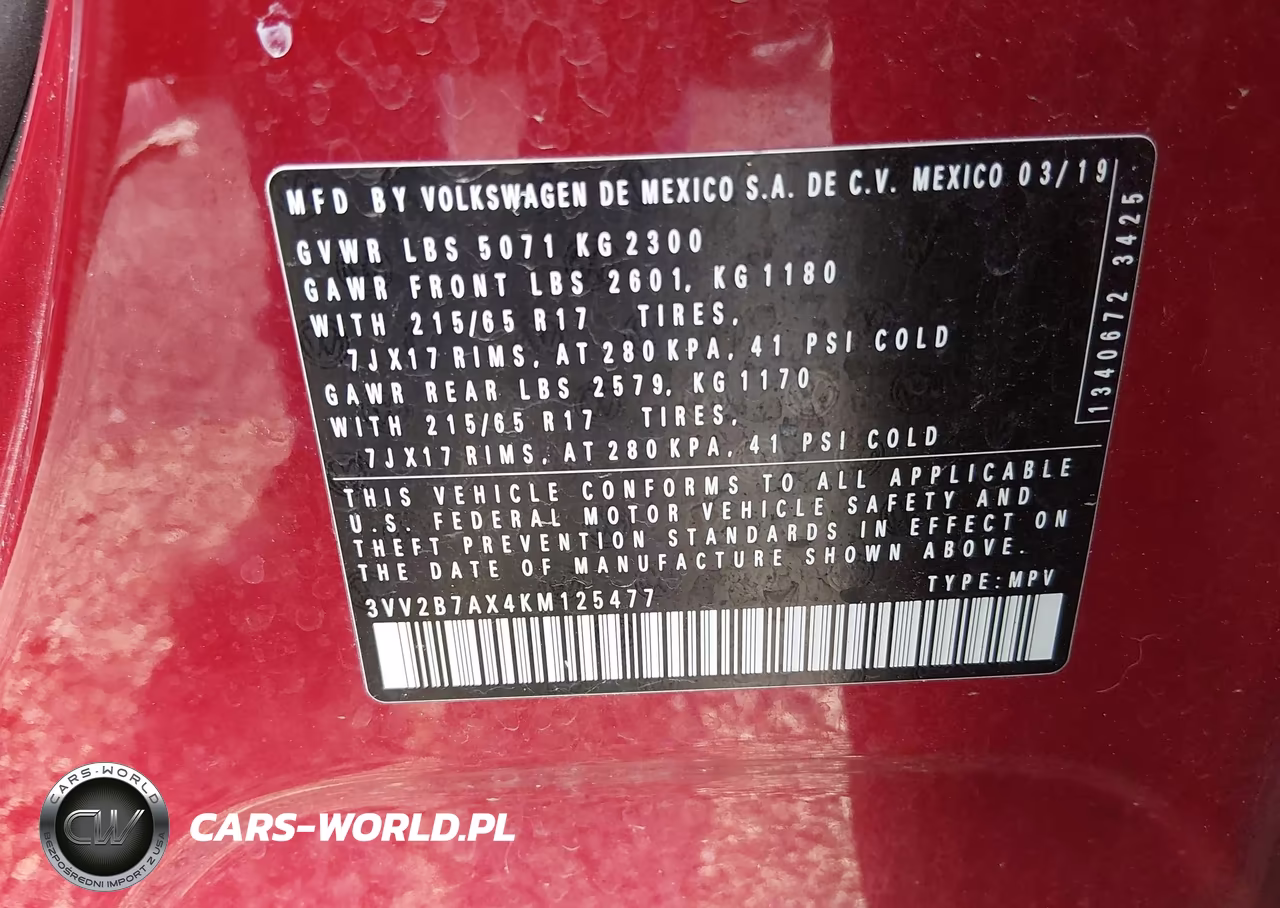 2019 Volkswagen Tiguan 2.0T Se-2.0T Sel-2.0T Sel R-Line-2.0T Sel R-Line Black VIN:3VV2B7AX4KM125477 - 9