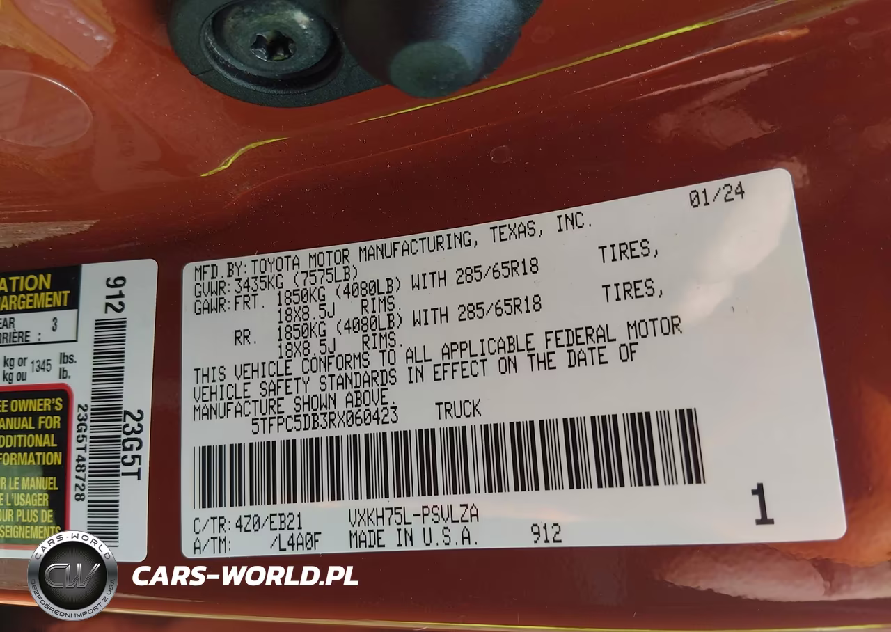 2024 Toyota Tundra Hybrid Trd Pro 4Wd VIN:5TFPC5DB3RX060423 - 9