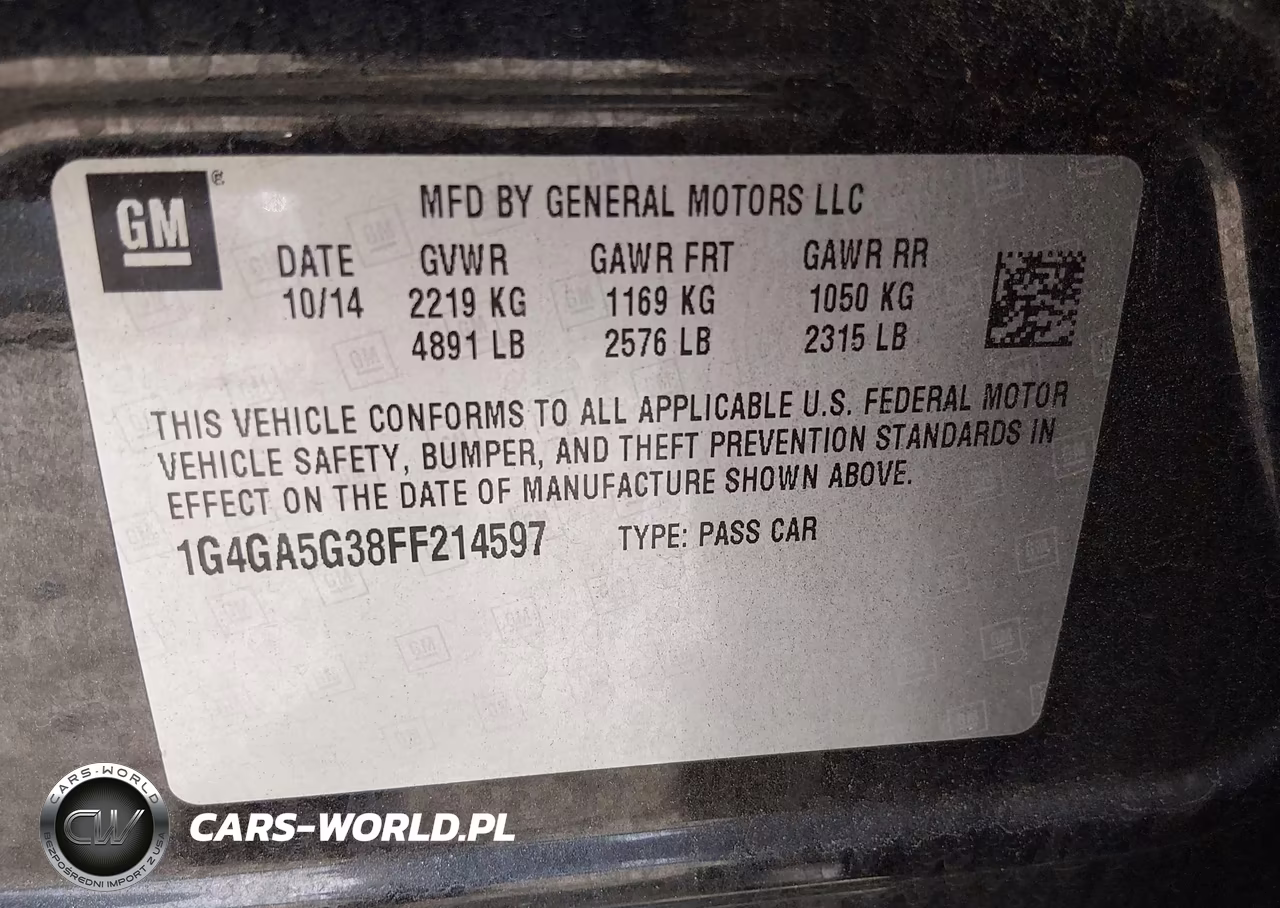 2015 Buick Lacrosse VIN:1G4GA5G38FF214597 - 9