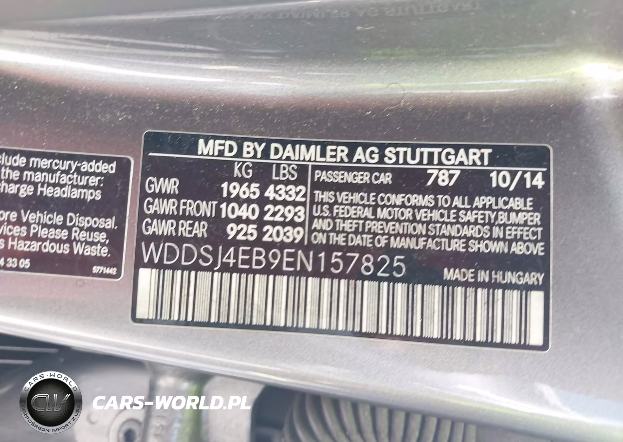 2014 Mercedes-Benz Cla 250 VIN:WDDSJ4EB9EN157825 - 9