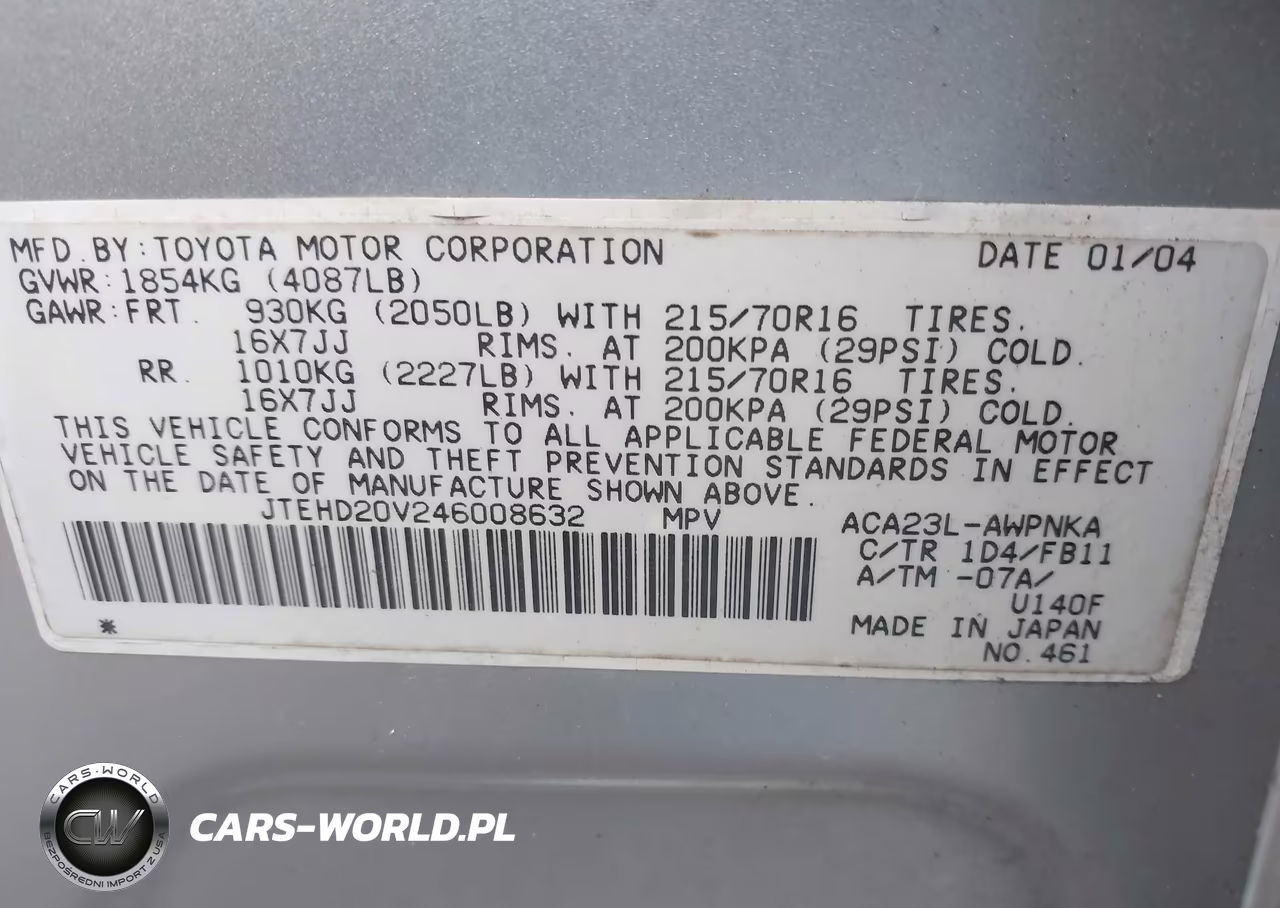 2004 Toyota Rav4 VIN:JTEHD20V246008632 - 9