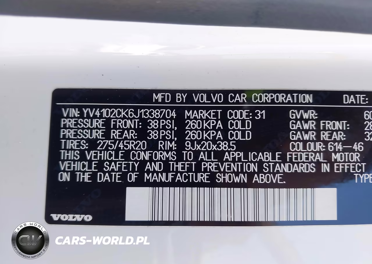 2018 Volvo Xc90 T5 Momentum VIN:YV4102CK6J1338704 - 9