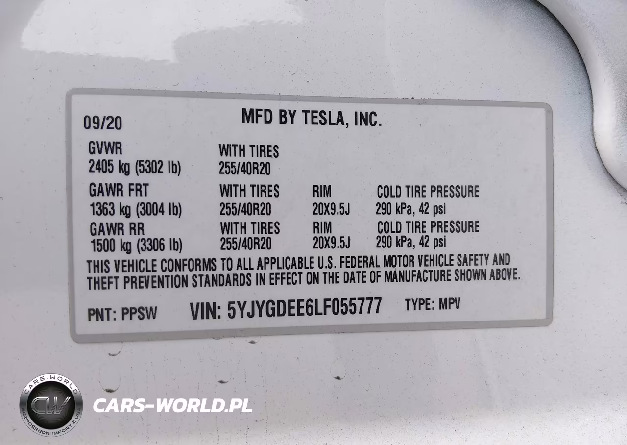 2020 Tesla Model Y Long Range Dual Motor All-Wheel Drive VIN:5YJYGDEE6LF055777 - 9