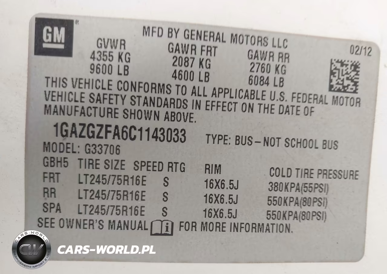 2012 Chevrolet Express 3500 Ls VIN:1GAZGZFA6C1143033 - 9