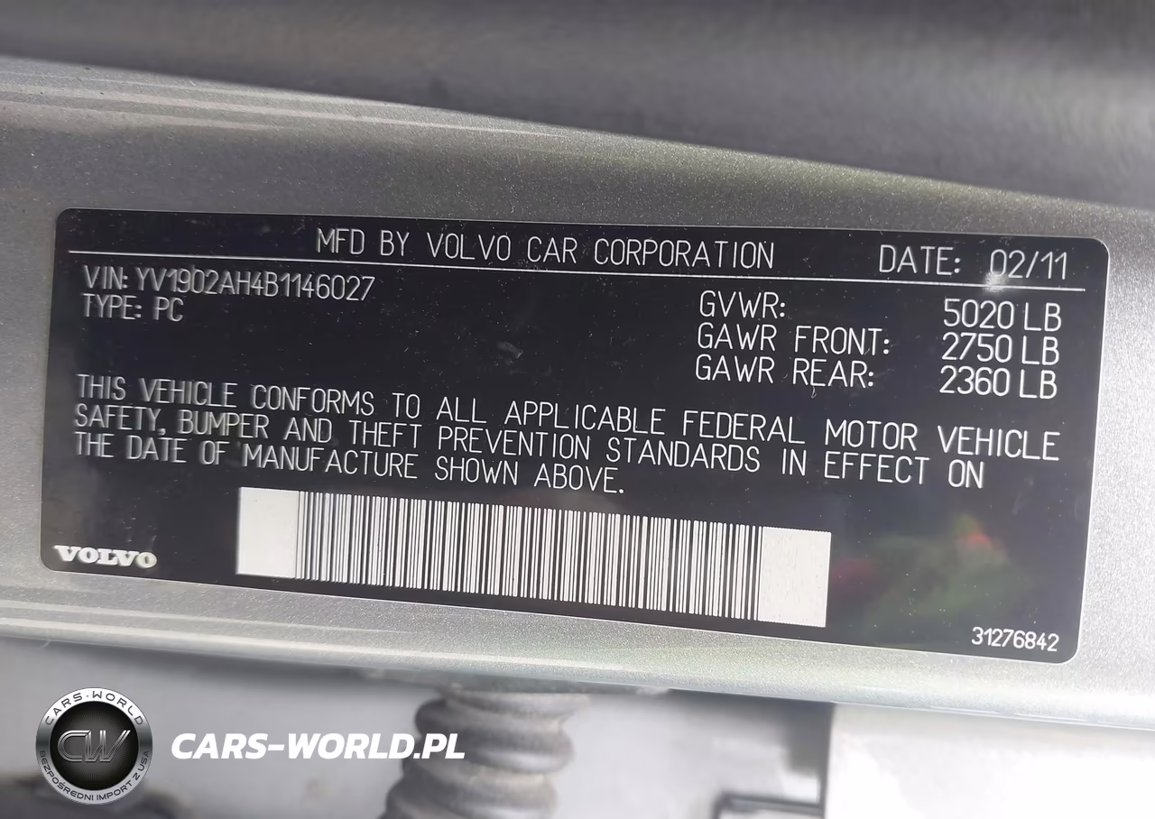2011 Volvo S80 T6 VIN:YV1902AH4B1146027 - 9