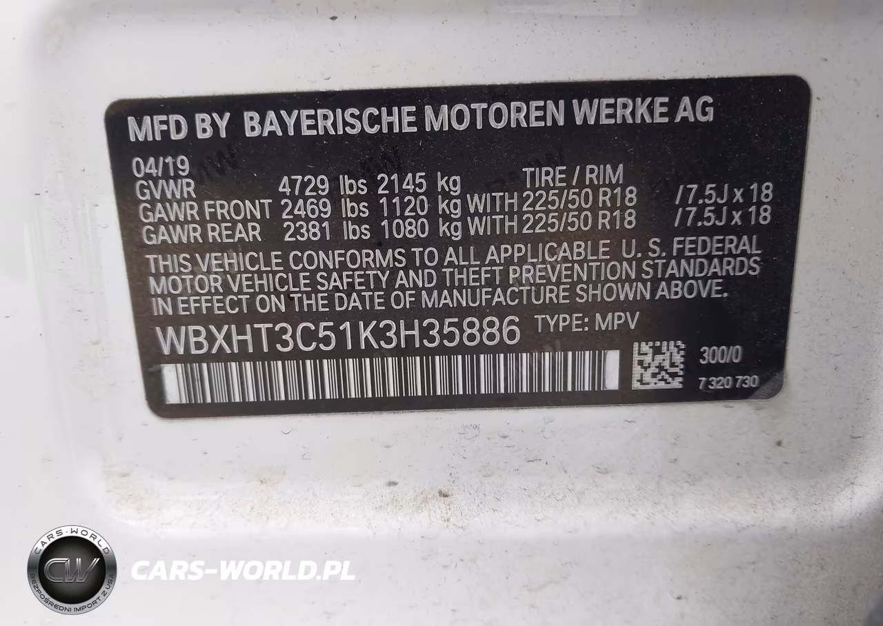2019 BMW X1 xDrive28I VIN:WBXHT3C51K3H35886 - 9