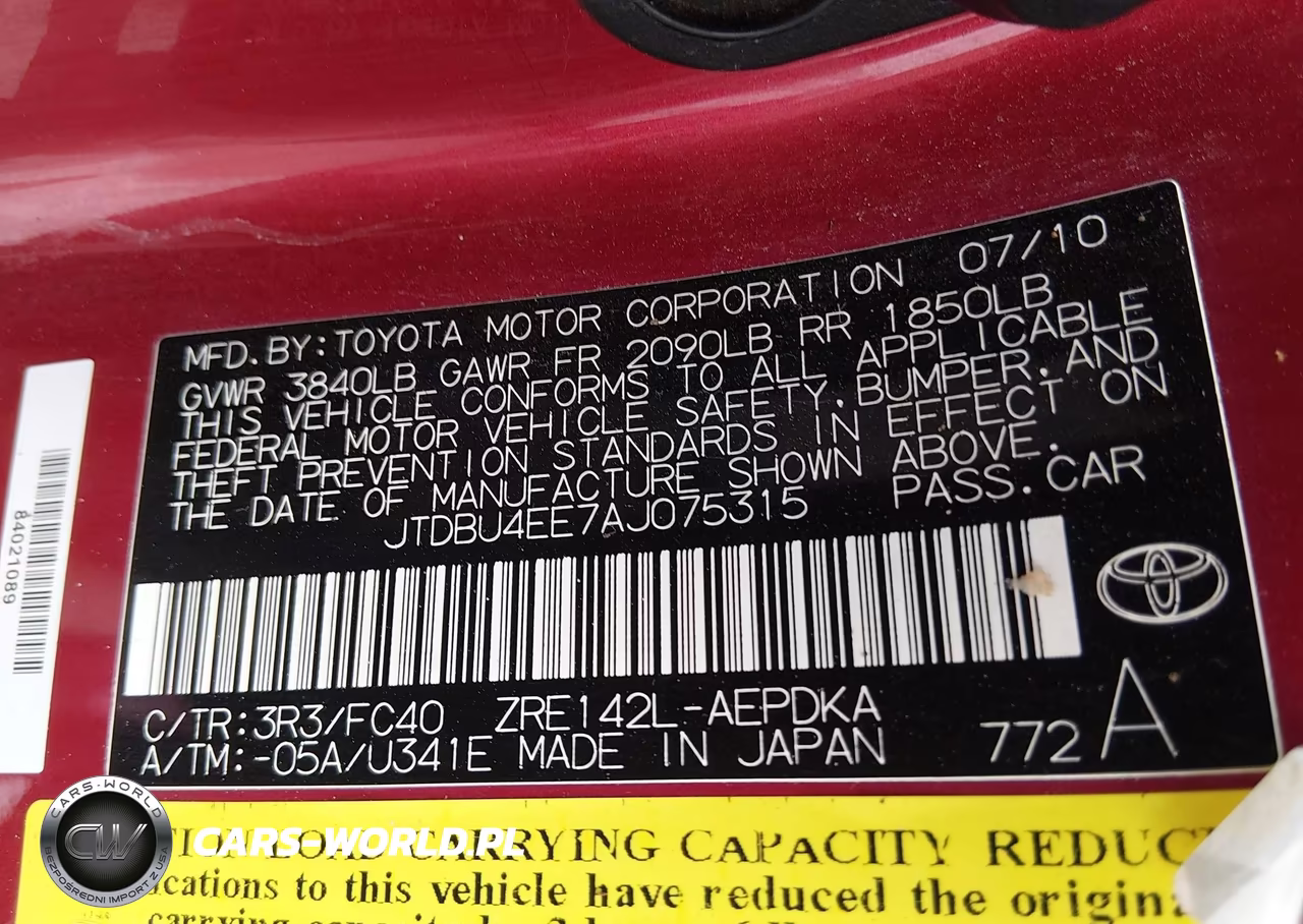 TOYOTA COROLLA VIN:JTDBU4EE7AJ075315 - 9