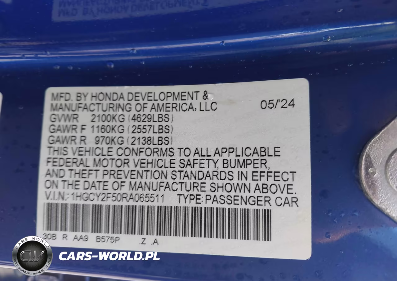 2024 Honda Accord Hybrid Sport VIN:1HGCY2F50RA065511 - 9