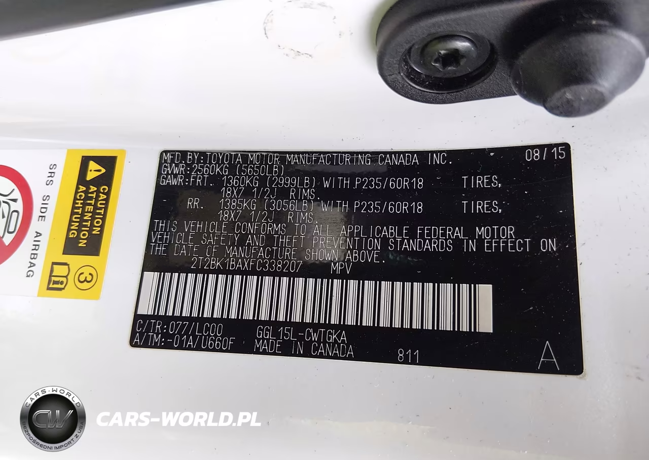 2015 Lexus Rx 350 VIN:2T2BK1BAXFC338207 - 9