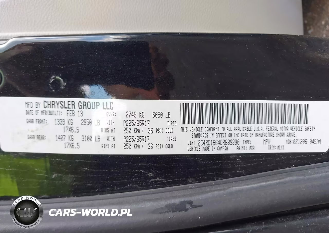 2013 Chrysler Town & Country Touring VIN:2C4RC1BG4DR689390 - 9
