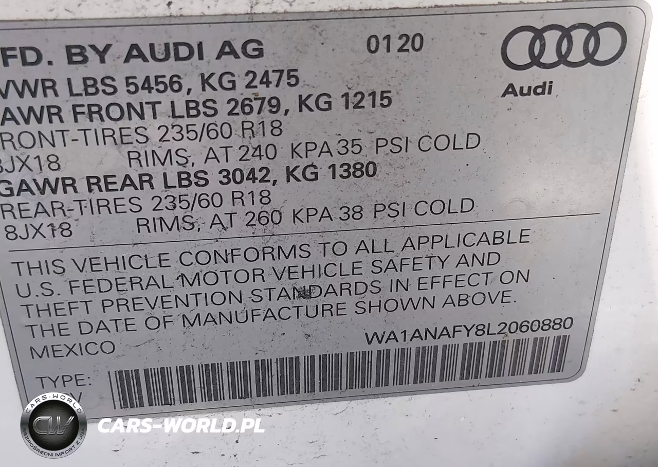 2020 Audi Q5 Premium 45 Tfsi Quattro S Tronic-Titanium Premium 45 Tfsi Quattro S Tronic VIN:WA1ANAFY8L2060880 - 9