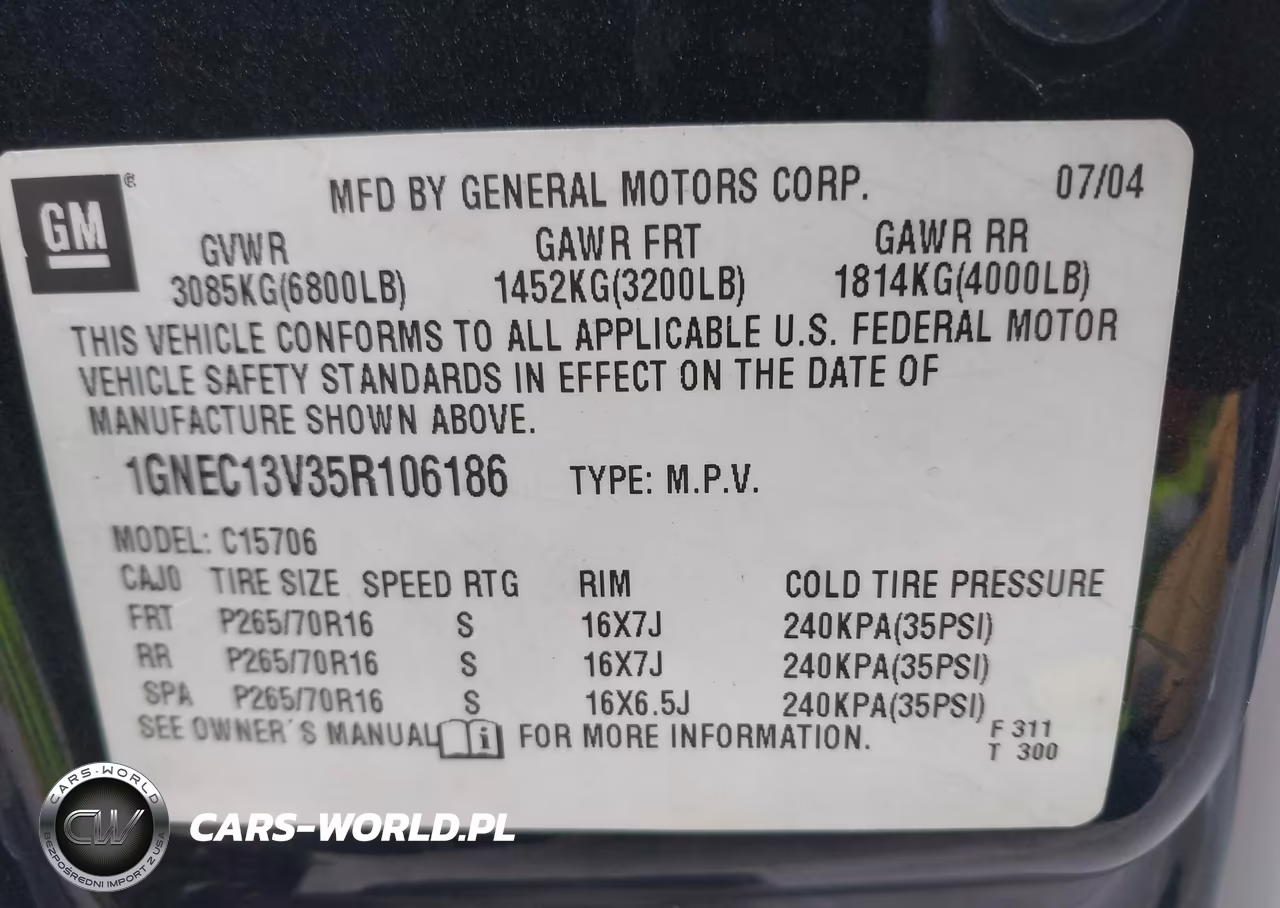 2005 Chevrolet Tahoe Ls VIN:1GNEC13V35R106186 - 9