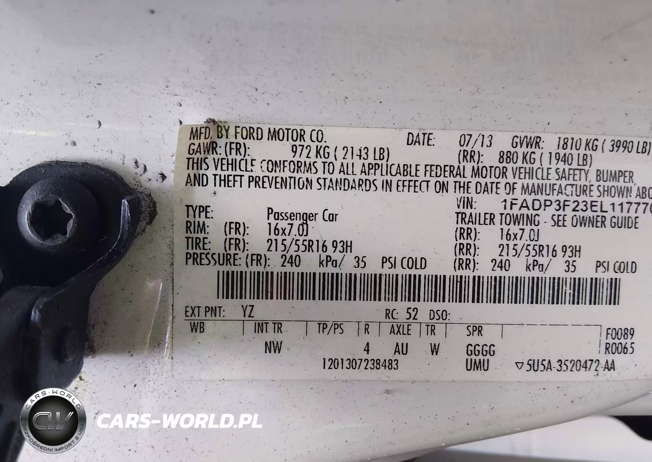 2014 Ford Focus Se VIN:1FADP3F23EL117770 - 9