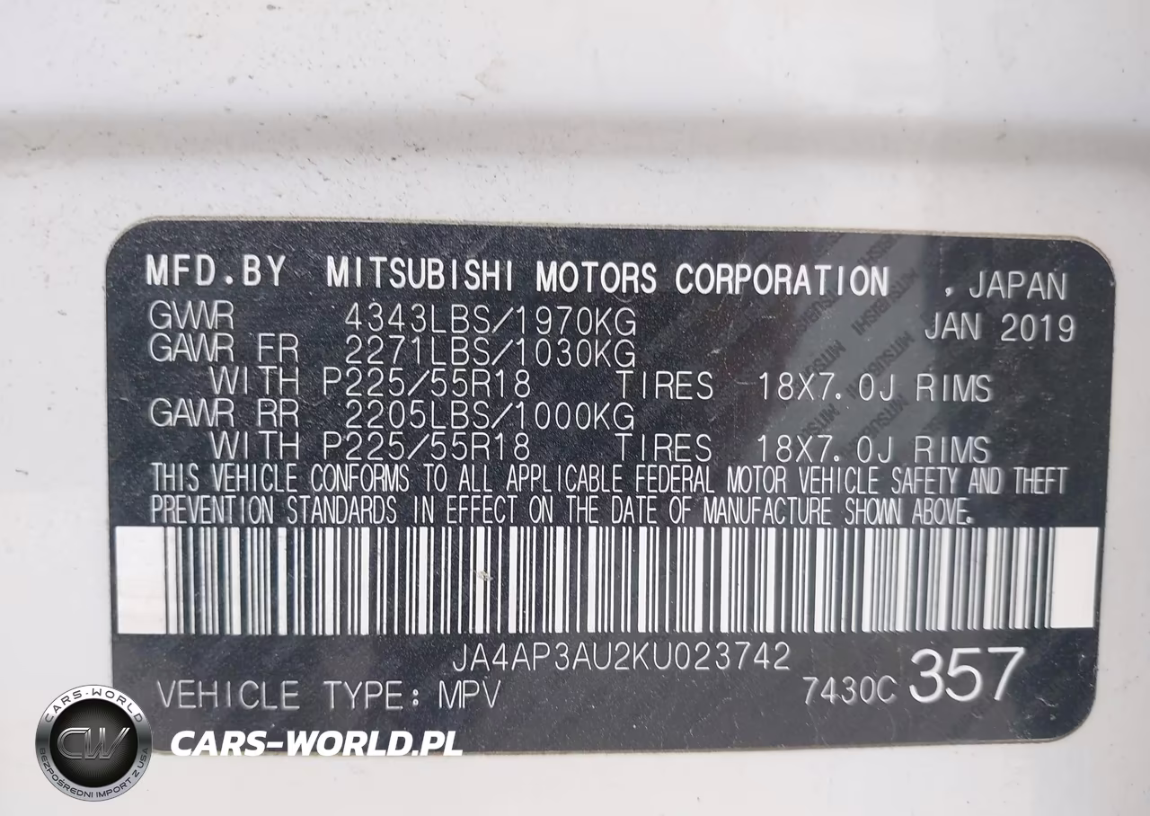 2019 Mitsubishi Outlander Sport 2.0 Es VIN:JA4AP3AU2KU023742 - 9
