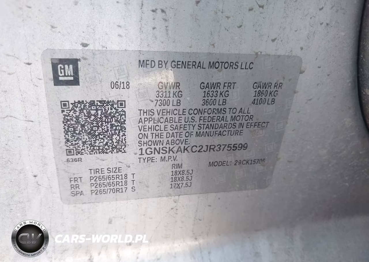 2018 Chevrolet Tahoe Ls VIN:1GNSKAKC2JR375599 - 9