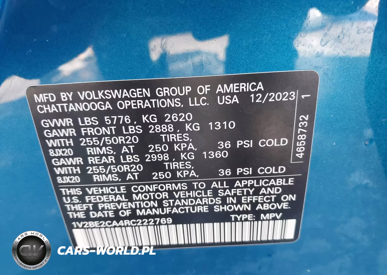 2024 Volkswagen Atlas Cross Sport 2.0T Sel VIN:1V2BE2CA4RC222769 - 9