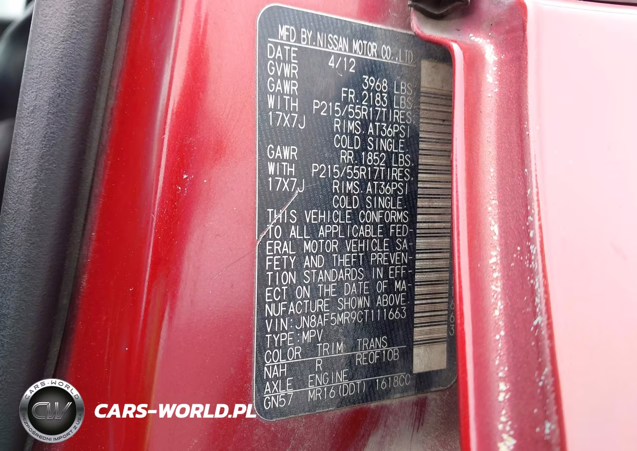 2012 Nissan Juke Sl VIN:JN8AF5MR9CT111663 - 9