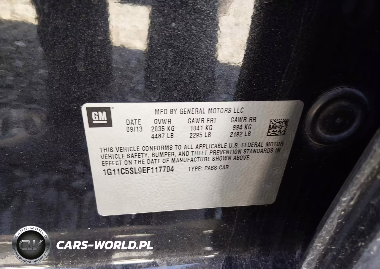 2014 Chevrolet Malibu 1Lt VIN:1G11C5SL9EF117704 - 9