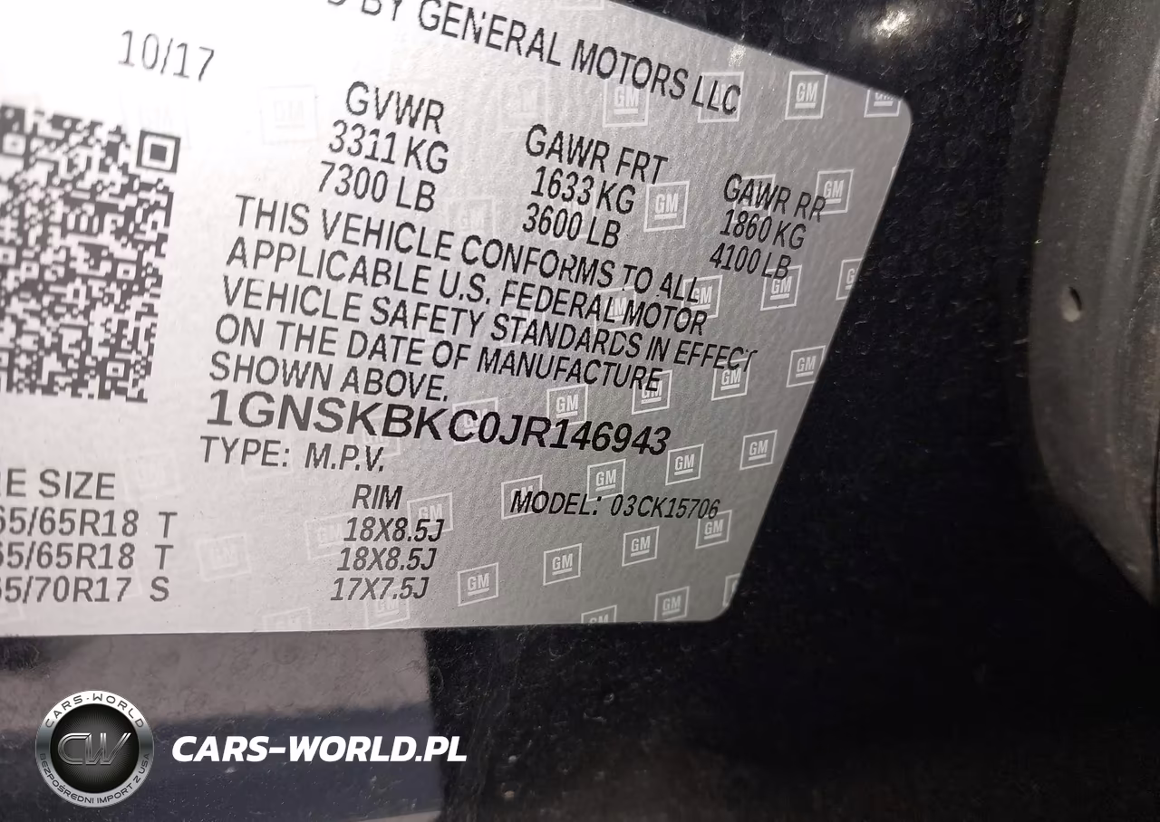 2018 Chevrolet Tahoe Lt VIN:1GNSKBKC0JR146943 - 9