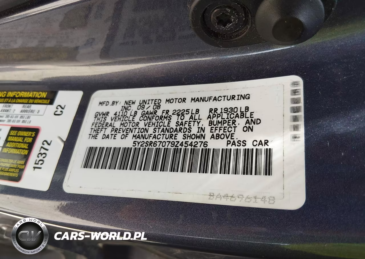 2009 Pontiac Vibe Gt VIN:5Y2SR67079Z454276 - 9