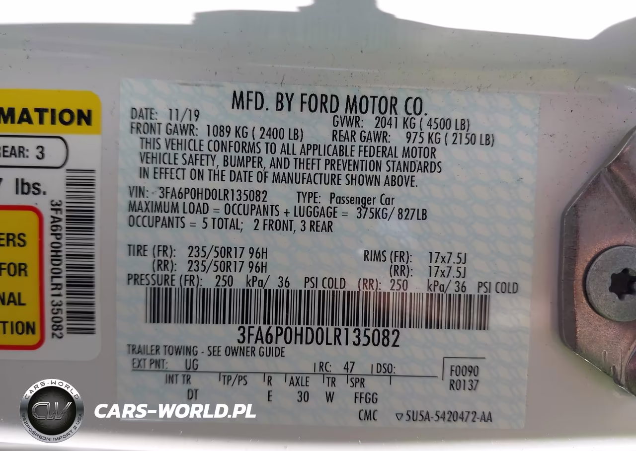 2020 Ford Fusion Se VIN:3FA6P0HD0LR135082 - 9