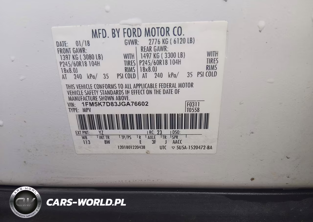 2018 Ford Explorer Xlt VIN:1FM5K7D83JGA76602 - 9