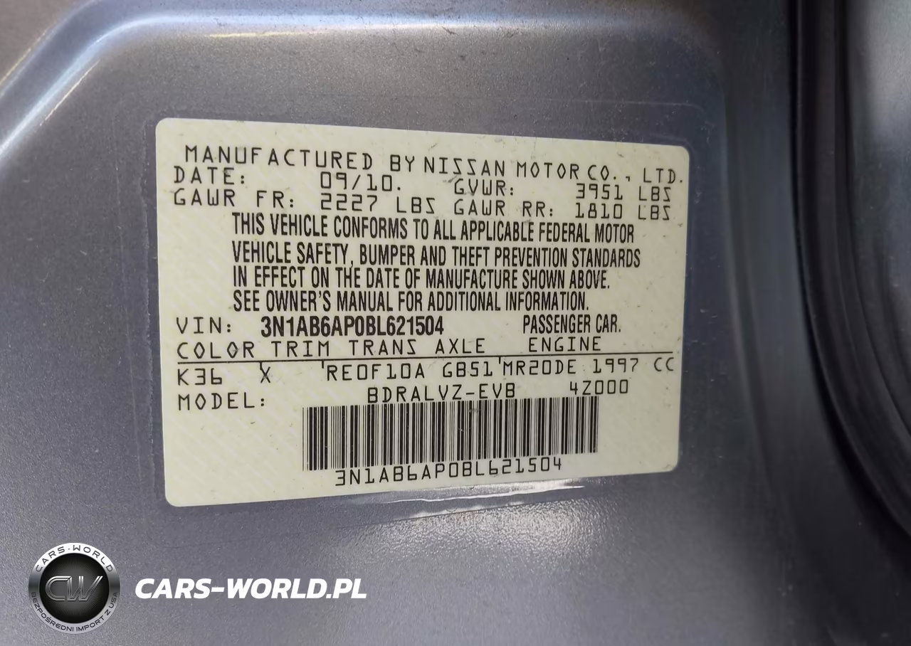 2011 Nissan Sentra 2.0Sl VIN:3N1AB6AP0BL621504 - 9
