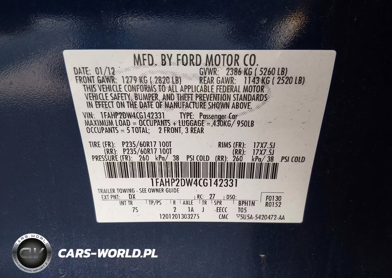2012 Ford Taurus Se VIN:1FAHP2DW4CG142331 - 9