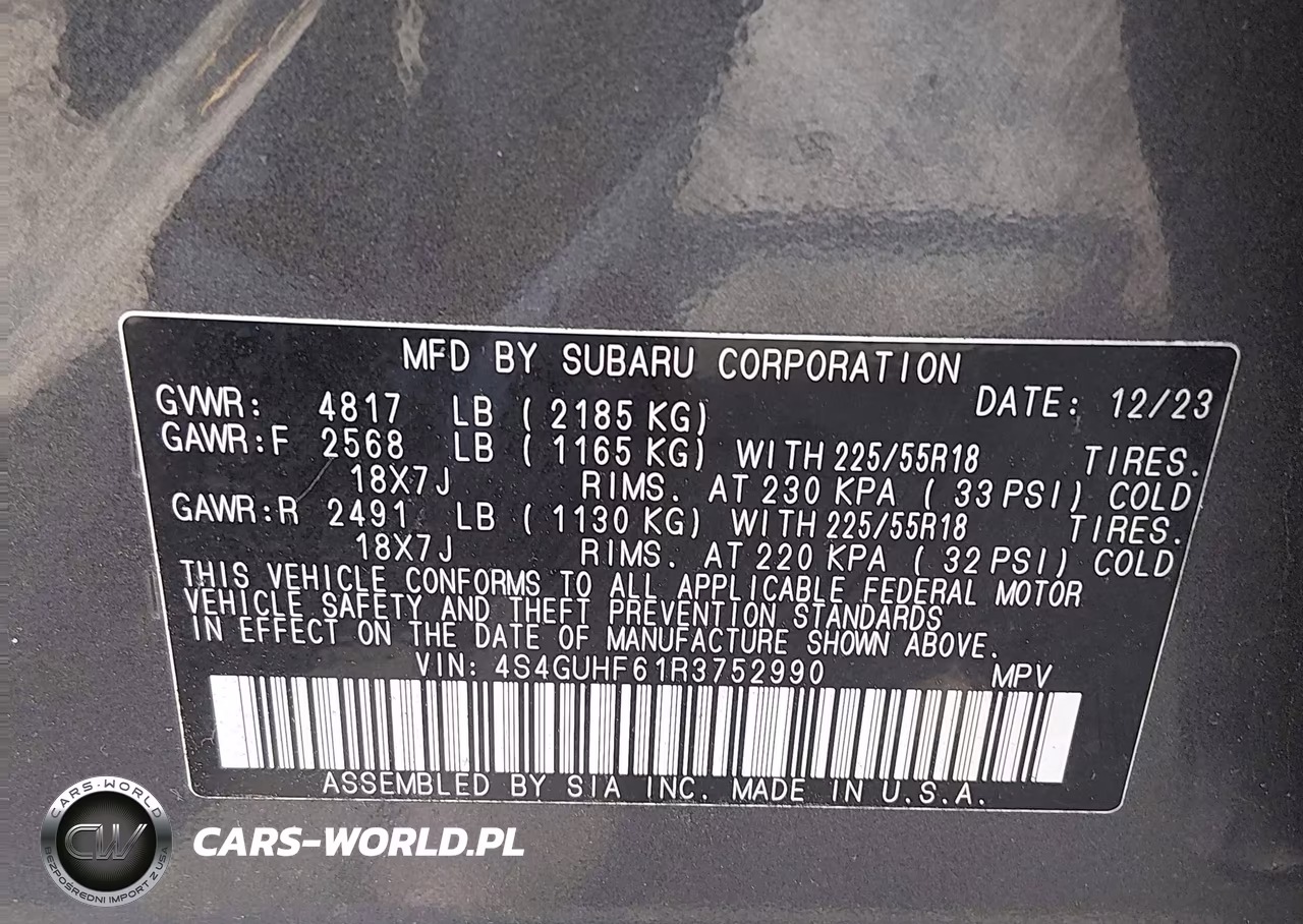 2024 Subaru Crosstrek Sport VIN:4S4GUHF61R3752990 - 9