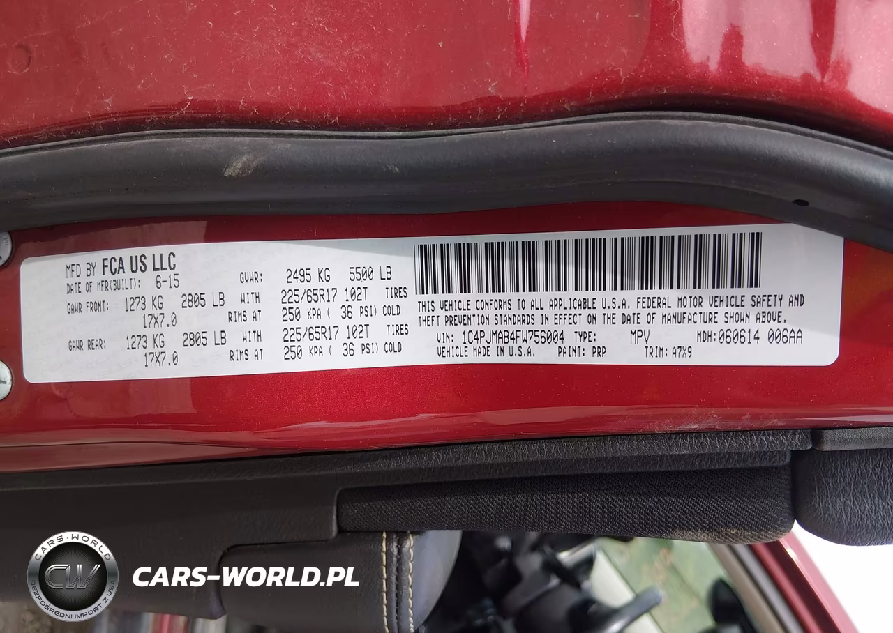2015 Jeep Cherokee Sport VIN:1C4PJMAB4FW756004 - 9