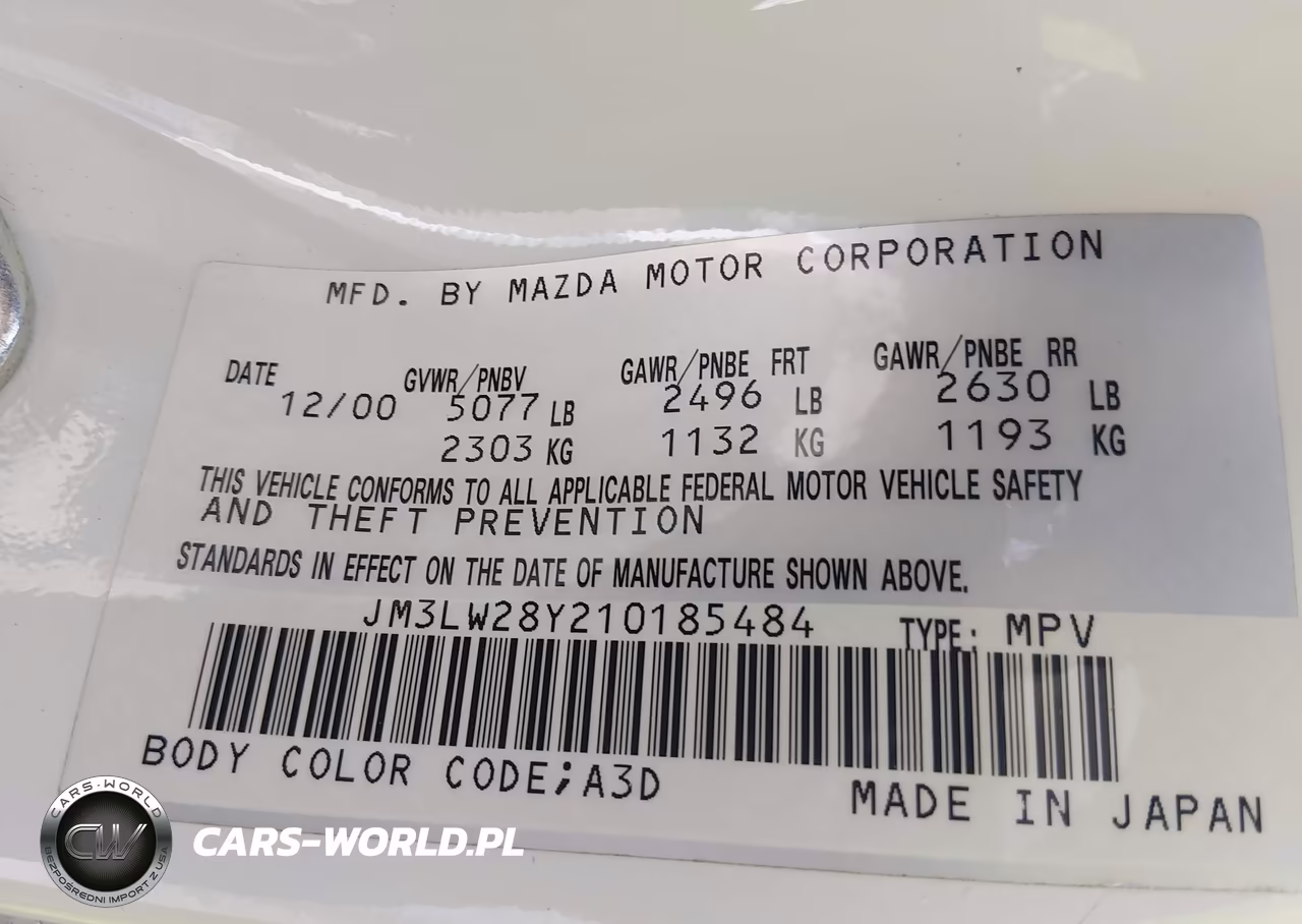2001 Mazda Mpv Dx-Es-Lx VIN:JM3LW28Y210185484 - 9