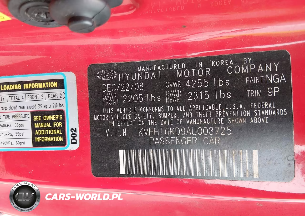 2010 Hyundai Genesis 2.0T Premium VIN:KMHHT6KD9AU003725 - 9