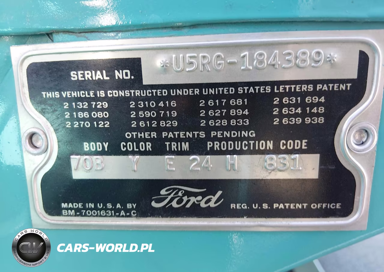1955 Ford Sedan VIN:U5RG184389 - 9