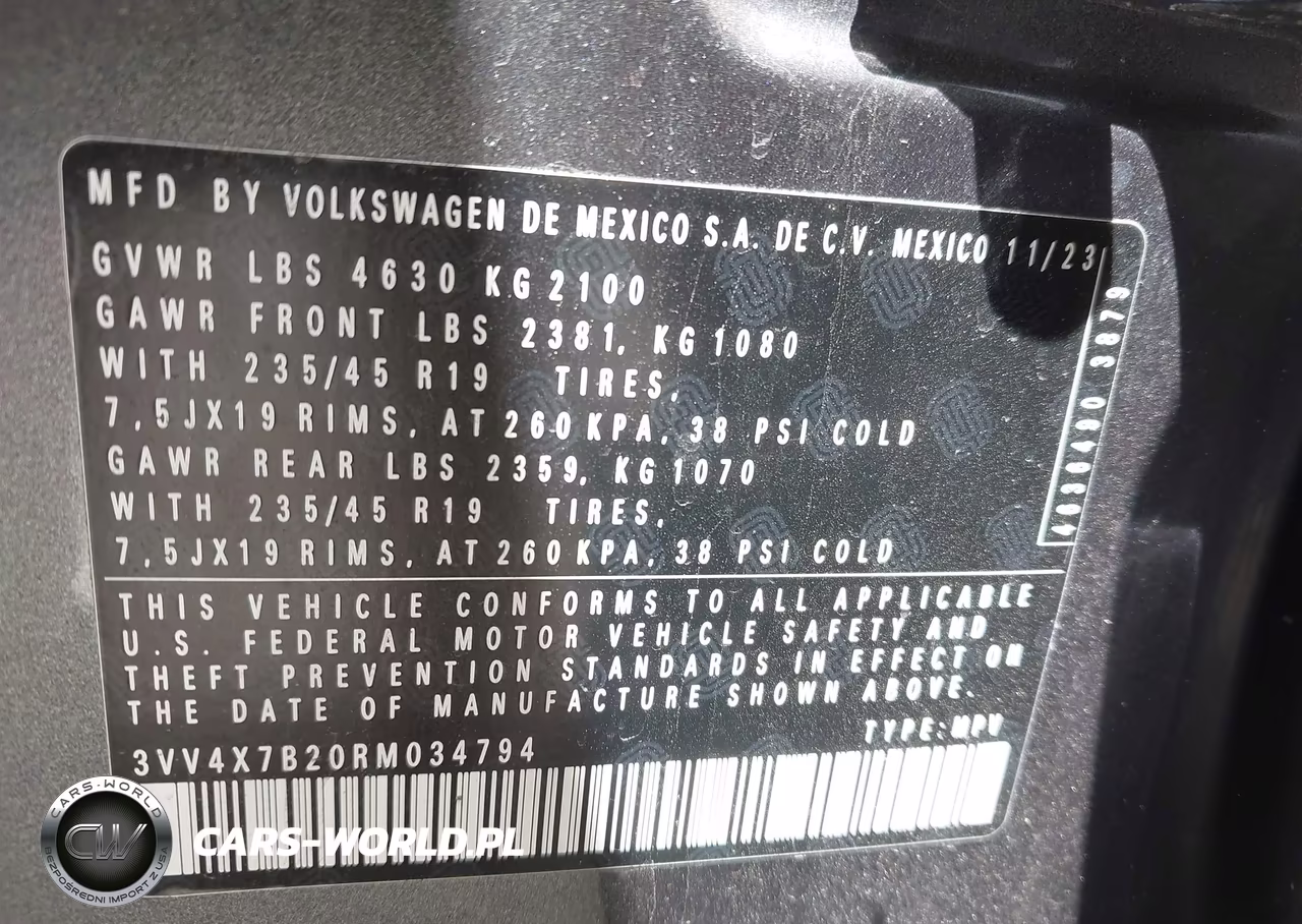 2024 Volkswagen Taos 1.5T Sel VIN:3VV4X7B20RM034794 - 9