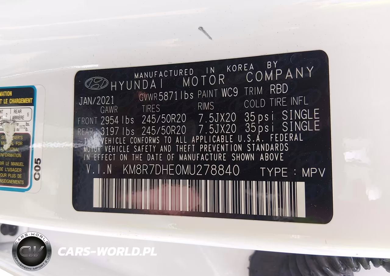 2021 Hyundai Palisade Calligraphy VIN:KM8R7DHE0MU278840 - 9