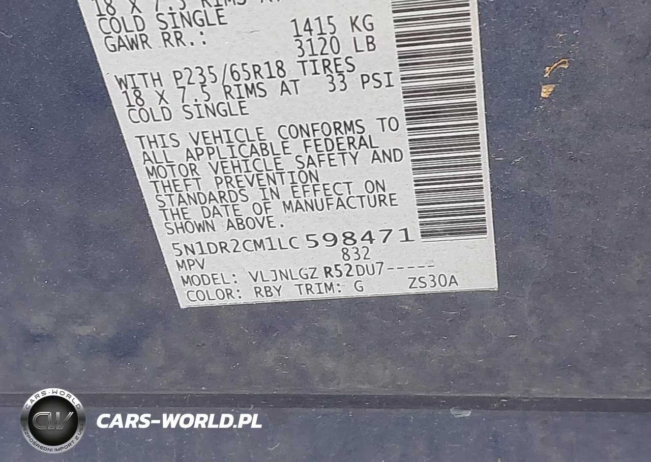 2020 Nissan Pathfinder Sl 4Wd VIN:5N1DR2CM1LC598471 - 9