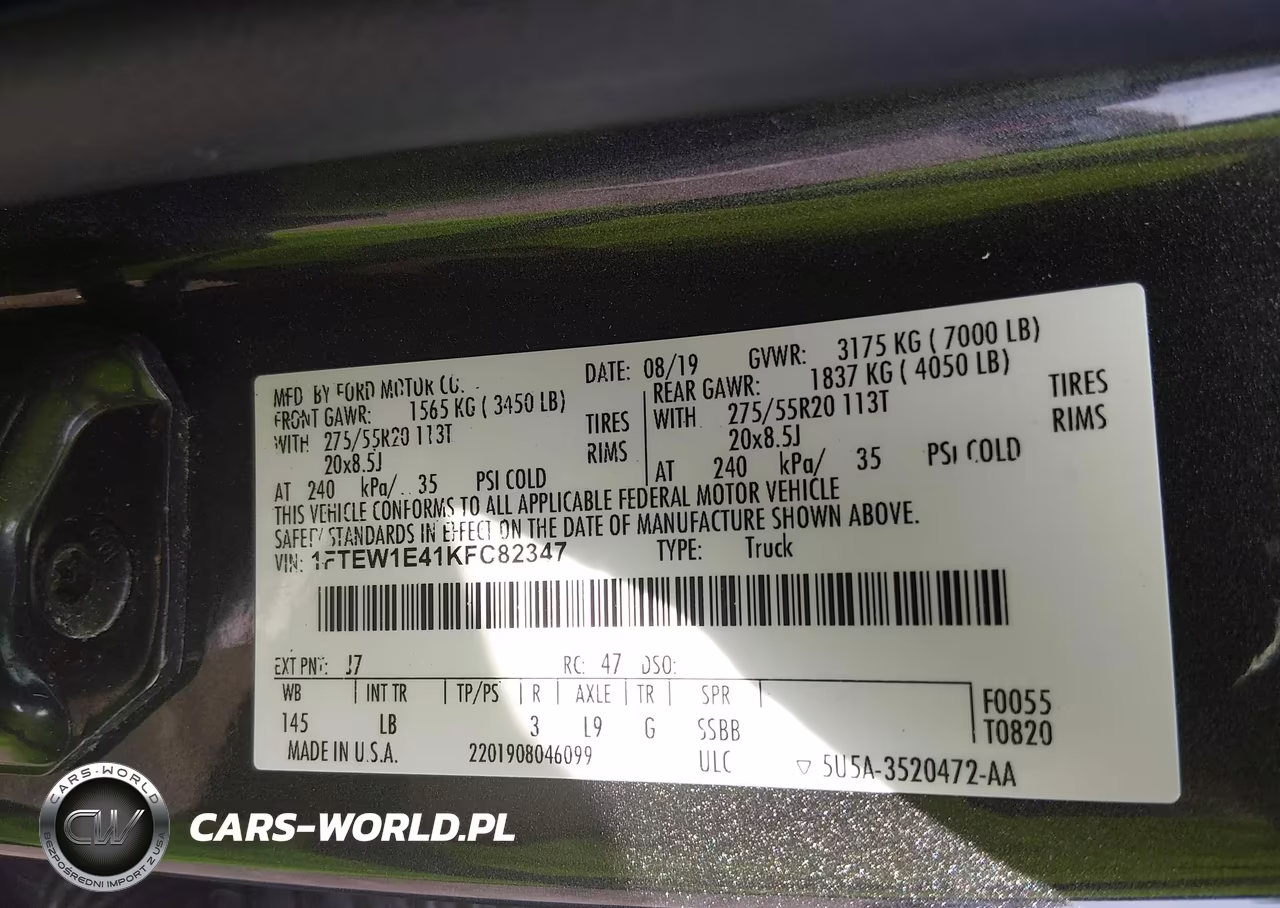 2019 Ford F-150 Lariat VIN:1FTEW1E41KFC82347 - 9