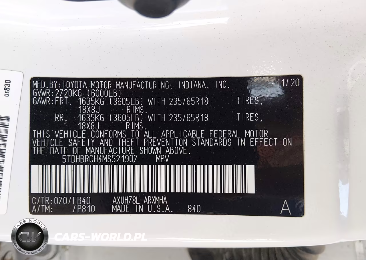 2021 Toyota Highlander Hybrid Xle VIN:5TDHBRCH4MS521907 - 9