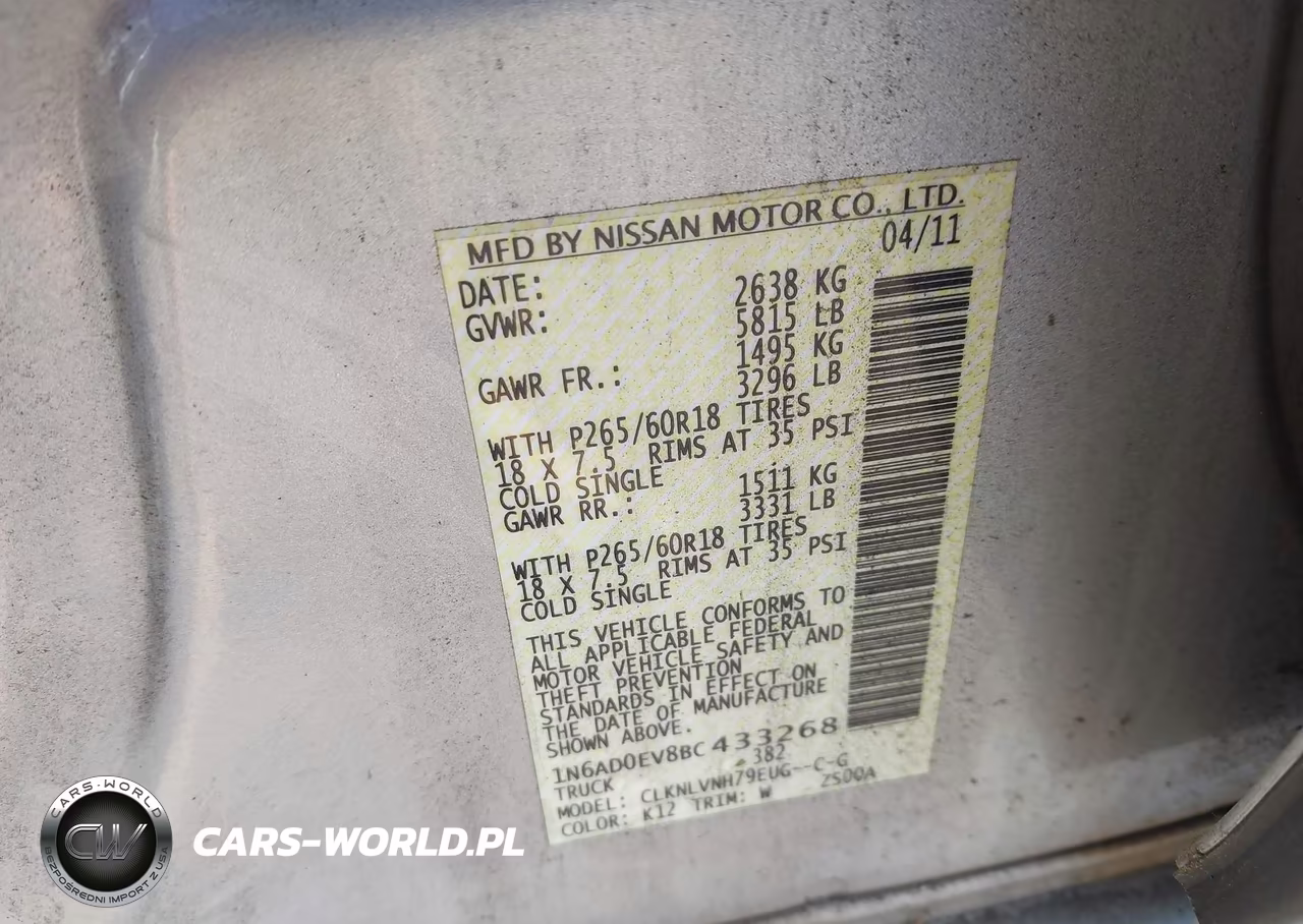 2011 Nissan Frontier Sl VIN:1N6AD0EV8BC433268 - 9