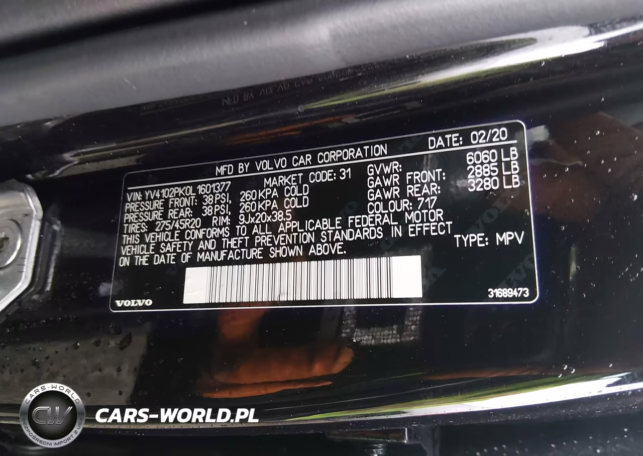 2020 Volvo Xc90 T5 Momentum 7 Passenger VIN:YV4102PK0L1601377 - 9