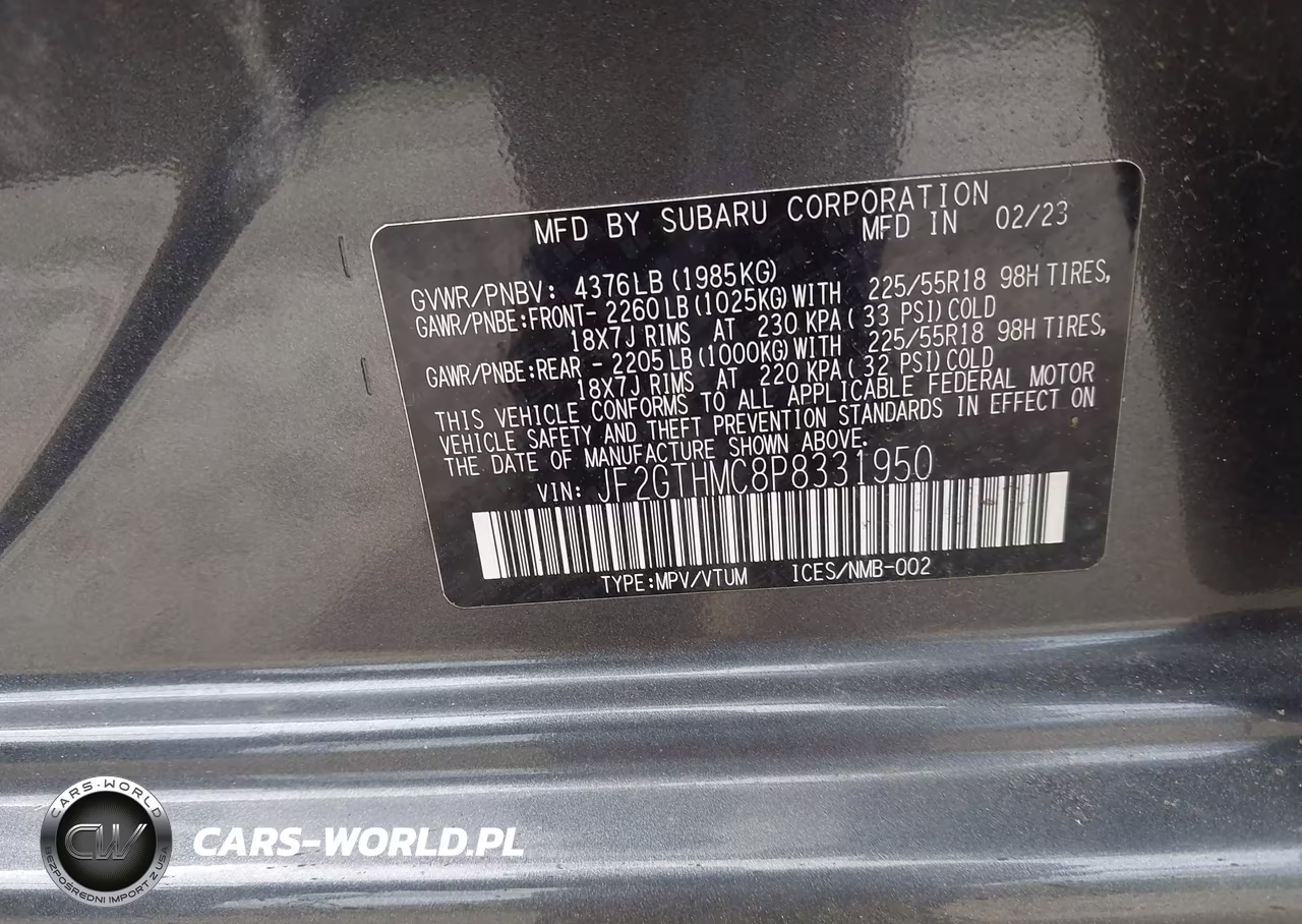 2023 Subaru Crosstrek Limited VIN:JF2GTHMC8P8331950 - 9